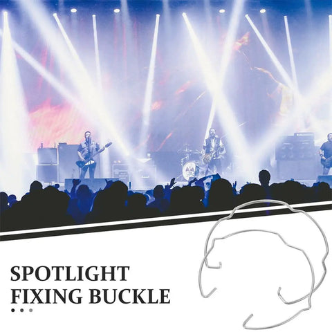 Spotlight fixing buckle image with live concert in the background, showcasing light effects on stage.