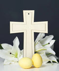 24 Pcs Unfinished Wooden Crosses For Crafts 8.9 By 6.5 Inch Large Blank Crosses For Sunday DIY Church Home Wall Decor With String