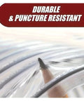 Close-up of Shop Tough 50Mm PVC Vacuum Hose For Dust Extractor highlighting its flexibility and durable puncture-resistant material.