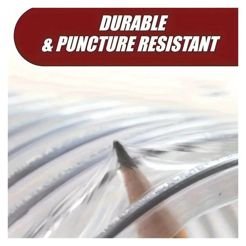 Close-up of Shop Tough 50Mm PVC Vacuum Hose For Dust Extractor highlighting its flexibility and durable puncture-resistant material.