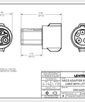 SAE J1772 To Nacs Electric Vehicle Charger Adapter Conversion Plug wiring diagram with dimensions for home and public charging stations.
