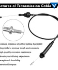 Detent Kickdown Transmission Cable For 1978 To 1992 700R4 2004R And 4L60 Transmissions Replacement TV Detent Cable No Fuss Easy Install Durable Steel Core Replaces Common OE Part Numbers, stainless steel cable close-up