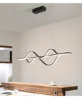 Hot 1000mm Dimmable Modern Led Pendant Lights for Dining Room Kitchen Room Bar Hanging Pendant Lamp Fixtures Led in wavy design.