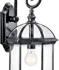 Barrie Outdoor Wall Lantern Large Black Aluminum Is Built For Wet Locations With Classic Cast Aluminum Detailing Includes 10W A19 Bulb