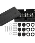 14 Terminal Junction Box For Truck Wiring Weather Resistant Durable Polymer Box With Plain Terminals and accessories visible