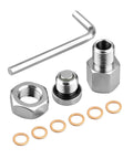 Magnetic Oil Drain Plug Kit M14x1.5 For Cars And Bikes Makes Changing Fluid Easy Without Drilling Messy Holes In Your Pan For A Clean Swap And Better Engine Health, stainless steel plug set with wrench and copper washers