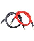 Heavy Duty 2 Awg Battery Cable Featuring Pure Copper Construction Tinned Lug Connectors And Flexible Pvc Insulation For Automotive Solar Marine Red And Black Setup Badass Durability, showing red and black cables.