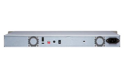 Back view of Heavy Duty 4 Bay Hard Drive Enclosure With Direct USB Type C Port For Expanding External Storage And NAS Backup Like A Pro