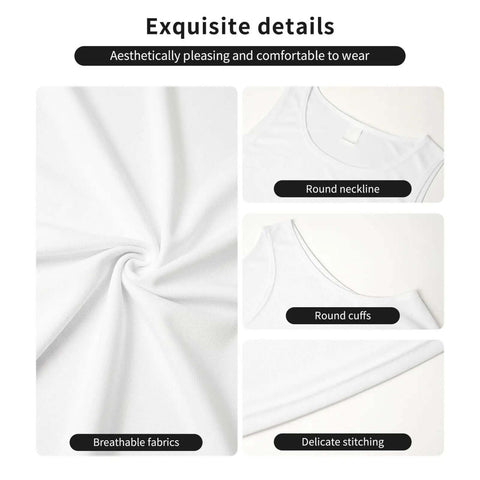Quick Dry Men's Tank Top With Cool Duck Sunglasses Print Sleeveless Muscle Tee for Running and Workouts fabric details