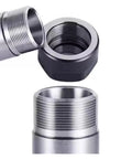Heavy Duty Spindle Motor Extension Rods For Hogging Out CNC Milling And Lathe Work Plus Dead Straight Steel Shaft Upgrade close-up of threaded ends.