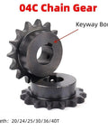 Heavy Duty Bevel Gear Pinion 25 Tooth Steel Chain Gear With 10 to 20mm Keyway Bore for Industrial Sprocket Wheel Motor Chain