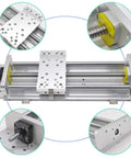 8 Inch Ball Screw Linear Guide Rail System With 1605 Ballscrew, 150kg Load Capacity, Aluminum Alloy Profile, Sandblasted Finish, BK12 End Support, HD Ruler, And Handwheel For Non Standard Automation And CNC Equipment Transformation, side view