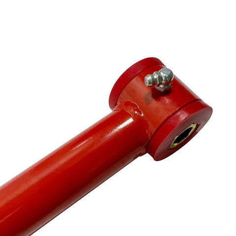Adjustable Panhard Bar Track Rod For 2005 2014 Ford Mustang 2 Door Red High Strength Carbon Steel With Poly Bushing And Thermofuse For Maintenance Free Track Arm Upgrade, red steel end