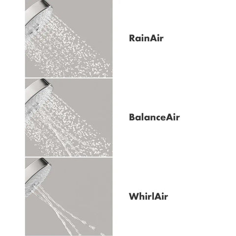 Raindance S Handheld Shower Head With Easy Install, 4 Inch Diameter, Three Spray Modes: RainAir, BalanceAir, Whirl
