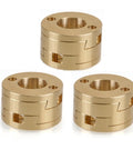Get Your 3D Printer Fix With These Top Tier 16mm Oldham Flexible Couplers Perfect For T8 Lead Screws On Z Axes Ensures Smooth Motion And Rock Solid Builds For Mega Rigs In Three Pack Set, three brass couplers