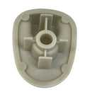 Close-up of beige interior automotive part from 2 Pack Sun Visor Clips Replacement Beige Gray Direct Fit For 2005 2012 Jeep Liberty And 2008 2012 Dodge Nitro Premium Automotive Plastic Easy Install Durable Retainer.
