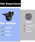 Heavy Duty 2 Inch Universal Locking Office Chair Casters 5 Pack With Brake And Includes Screwdriver Tool Free Install Non Marking Floor Friendly