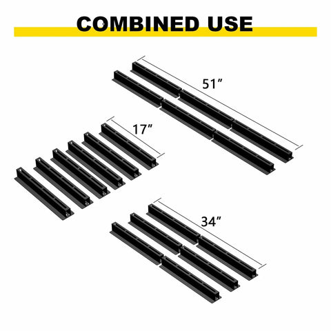 Rugged Overhead Garage Storage Rack Set 6 Pack 17 Inch Adjustable Tote Racks For 27 Gallon Totes Ceiling Mount Hanging Bin Rails