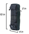 Black nylon case for Defender Series Gun Cleaning Kit For Breech To Muzzle Maintenance With Memory Flex Cables And Ripcord, 10x4x2 inches.