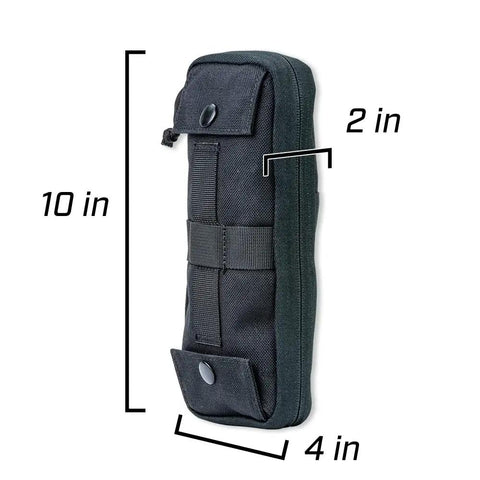 Black nylon case for Defender Series Gun Cleaning Kit For Breech To Muzzle Maintenance With Memory Flex Cables And Ripcord, 10x4x2 inches.