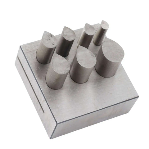 Disc Cutter Set For Metal Forming And Jewelry Making, Pro Grade Precision Punch Die Kit With Drop Shaped Hole Punches in 45 steel