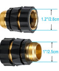 Premium Aluminum Three Quarter Inch Garden Hose Quick Connectors Set Of Four Male And Female Fittings For Quick Attachments Durable Leak Free Easy Connect And Disconnect Outdoor Watering
