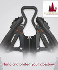 Subatomic Hanger Guard Stirrup for Crossbows fits R9 R10 R10X R15 R20 R29 R29X LR, black durable material, close-up view.