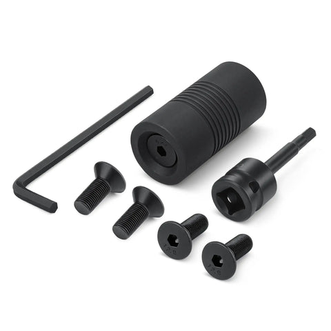 Pro Grade Door Frame Dimpling Tool Kit for Hardened Steel, double-sided; includes Allen screws, impact driver compatible, kit shown