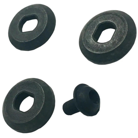 Flange Blade Bolt Kit Black Replacement Parts Metal For Tough As Nails Blade Attachment, Heavy Duty Fasteners To Secure Flanges, Model 14-46-2075, Compatible With Broad Range Of Flange And Blade Setups, black metal bolts and washers