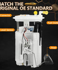 Premium Fuel Pump Assembly Fits 2005 2006 2007 Jeep Liberty 3.7L V6 And 2.4L I4 showing components like fuel outlet and oil level sensor.