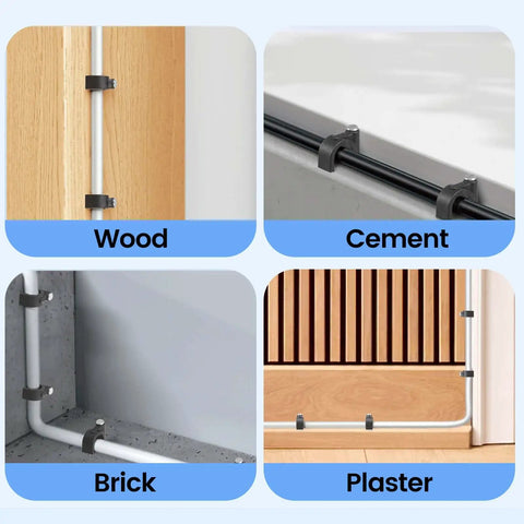500 Pack Cable Clips With Steel Nails In 4mm 5mm 6mm 8mm 10mm Nail In Wall Mount Cable Management Clips on wood, cement, brick, plaster