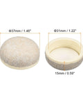 Eight Piece Beige Felt Furniture Sliders And Chair Glides Deliver Smooth As Butter Glide Across Hardwood Carpet And Tile Floors While Working As Legit Floor Savers For Heavy Duty Home Moves, showcasing two felt pads with 37mm and 31mm diameter.
