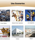 Image depicting various usage scenarios for Heavy Duty Extendable High Voltage Insulated Rescue Hook with Telescoping Pole.