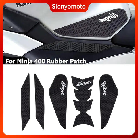 Tank Pad Protector Stickers Set For Ninja 400 500 2019 To 2023 Anti Slip Gas Tank Guard Decals Kit Durable PVC Rubber