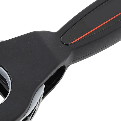 Close-up of the handle of a Pro Grade Heavy Duty Pipe Cutter With Premium Steel Ball Thrust Bearing For Copper And Aluminum Piping