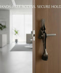Foot Activated Door Stop With Weighted Base For Hands Free Entry Universal Fit For Standard Interior Doors Durable Zinc Alloy Floor Holder