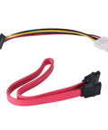 Plug And Play SATA IDE USB Two Point Zero Hard Drive Adapter Cable With External Power Supply showing red and black cables