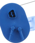 Top Shelf Oem Standard Fuel Pump Module Assembly view showing blue housing and connections for reliable power delivery.