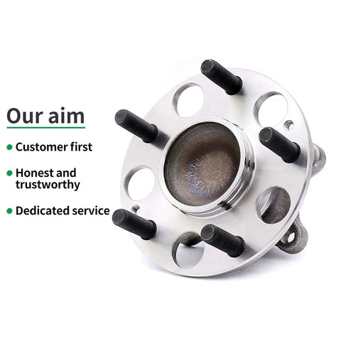 Rear Wheel Hub Bearing Assembly Set Of 2 For 2006 2011 Honda Civic LX DX ABS Models Direct Fit OE Replacement Hubs And Bearings 5 Lug