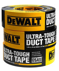 Stack of Ultra Tough Duct Tape Heavy Duty All Weather Black 1.88 Inch By 30 Yard Rolls Pack Of 12 Aggressive Adhesive