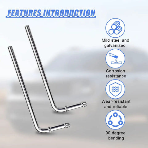 Upgrade Your Ride With This Gold Weld-In Universal Exhaust Hanger Kit Featuring 90 Degree 7.5 Inch Bend Rods Made Of Rust Resistant Carbon Steel For Durable Muffler Support On Most Cars
