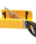 Miter Box With Saw For Clean 90 45 And 22.5 Degree Angled Cuts, Handy Storage For Pins And Pencil, Perfect For Baseboard And Trim Corners