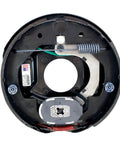 Dexter axle electric brake assembly, right-hand, front view, fits 13-15 in wheels, 3,500 lb