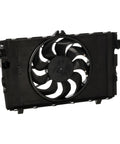 Direct Swap Cooling Fan Assembly For Tesla Model Y 2020 Through 2024 Radiator Fan Single Blade side view with black plastic frame.