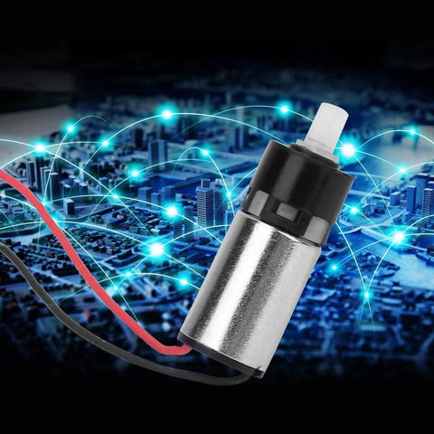 6mm micro DC gear motor with metal body and black plastic end, red and black wires