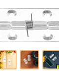 Clear close-up of Six Pack Acrylic Self Closing Concealed Door Hinges With Spring Mechanism 45x35mm on various backgrounds.
