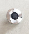 Heavy Duty Universal Ball Bearing Casters With Three Hole Round Flange Swivel Wheels For Furniture And Shop Gear Built Rock Solid smooth round flange caster from above.