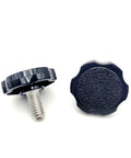 3/8 Inch Thumb Screw Bolts With Black Plastic Clamping Knobs 304 Stainless Steel 3/8 16 Thread detail showing ergonomic grip.