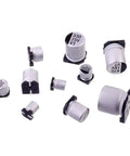 Ten Value SMD Aluminum Electrolytic Capacitors Kit, 180 Pieces, 1uF To 1000uF, 16V To 50V, Tolerance 20 Percent, various sizes