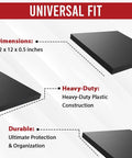 Heavy Duty Rubber RV Jack Flex Pads 12 Inch 4 Pack Grippy Non Slip Shock Absorbing Stabilizer Mats for Camper and Trailer image with dimensions